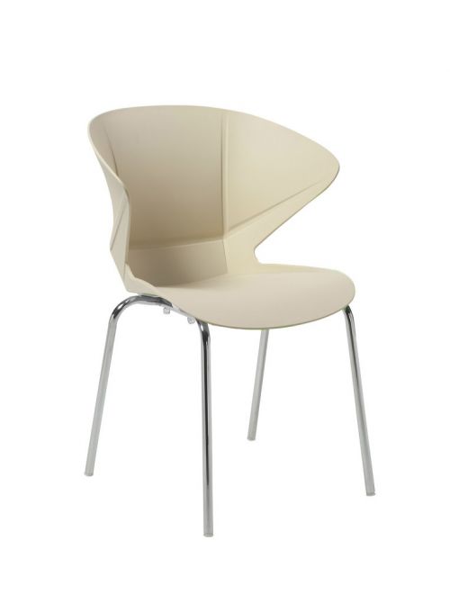 Cappuccino Stylish Lightweight Poly Chair Cream PK2