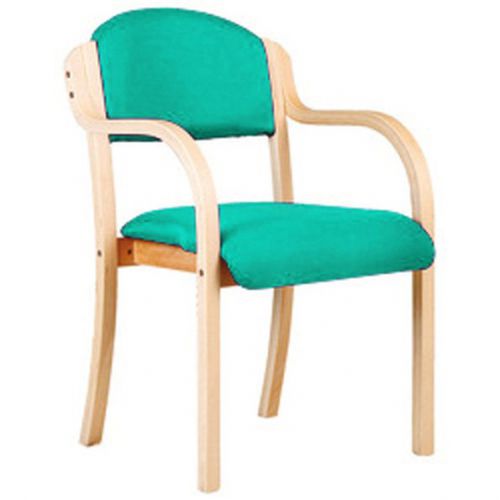 Tahara Wooden Framed Stackable Side Armchair Aqua