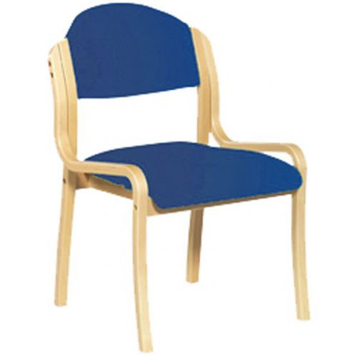 Tahara Wooden Framed Stackable Side Chair Blue