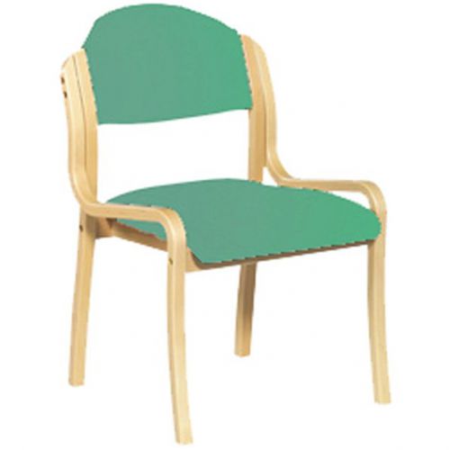 Tahara Wooden Framed Stackable Side Chair Aqua