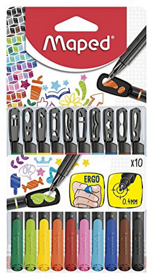 Maped Graphic Fineliner Stencil Cap (Pack 10)
