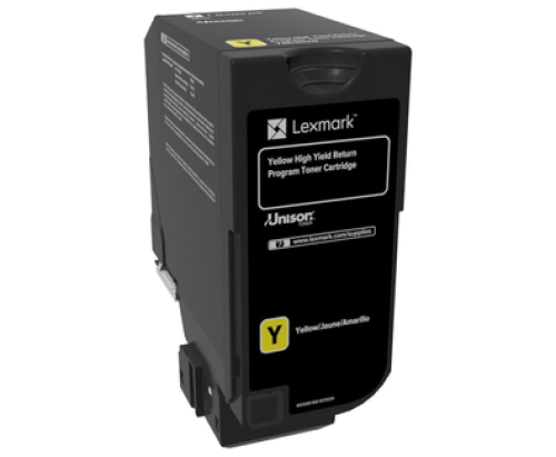 Lexmark CS820 Yellow Return Programme Cartridge 74C2HY0