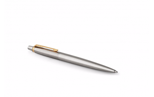 Parker Jotter Ballpoint Pen Stainless Steel/Gold Barrel Blue Ink Gift Box
