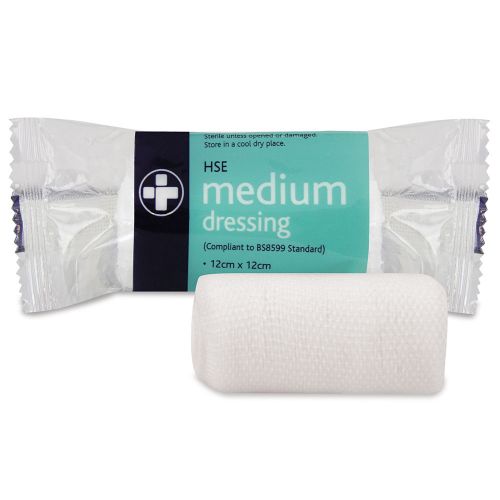Reliance Medical HSE Dressing Medium 120x120mm (Pack 10)