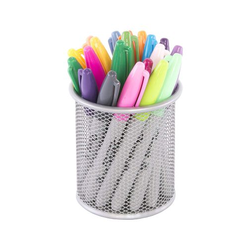 Osco Mesh Pen Pot (Silver) Single