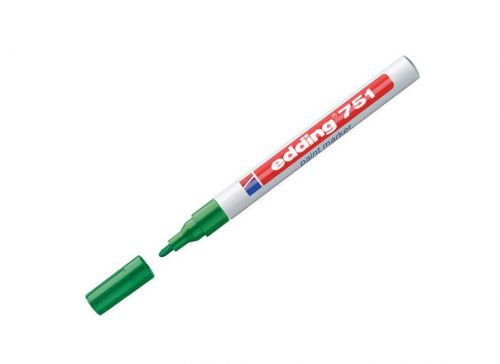 edding 751 Paint Marker Bullet Tip 1-2mm Line Green (Pack 10) - 4-751004