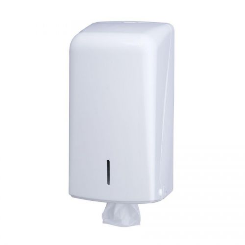 This Maxima Bulk Pack Toilet Tissue Dispenser is strong, durable and compact. It is easy to clean and specially designed to ensure that toilet tissue is dispensed more hygienically. It dispenses one sheet at a time to reduce unnecessary waste and consumption. It features a curved design and is stylish yet practical.