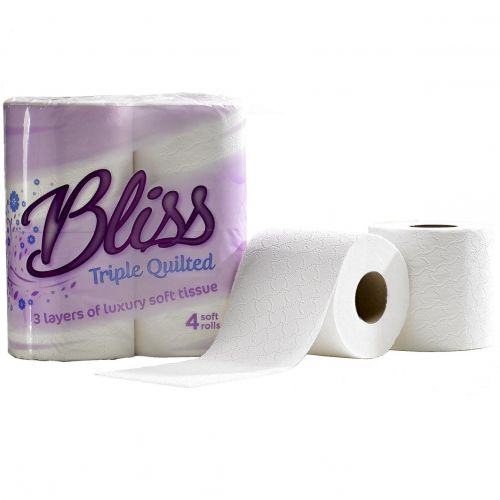 Bliss 3 Ply Toilet Roll White [Pack 40 rolls]
