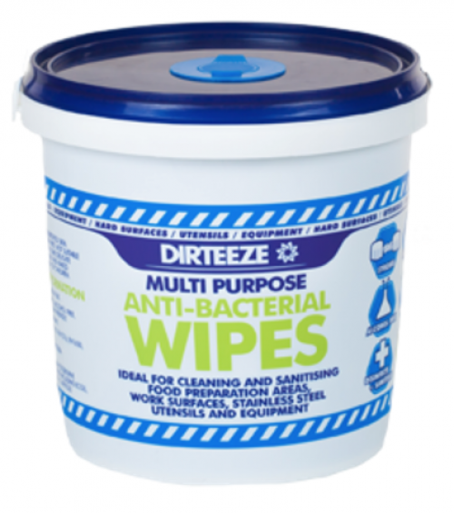 Dirteeze Anti-Bacterial Wipes Bucket (Pack 1000)