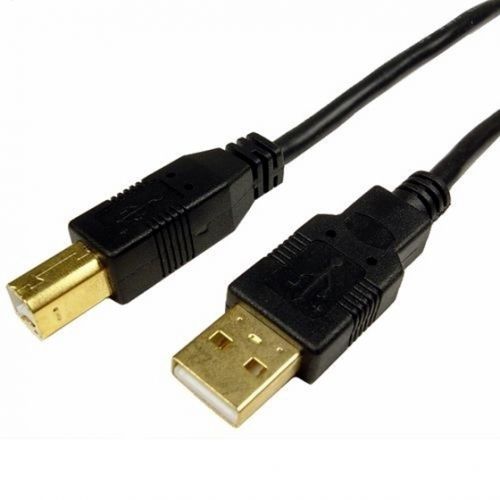 EXC USB 2 AB Cord Ferrites Gold Black 1 Metre Cable