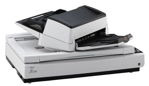 The fi-7700 helps you reliably produce digital information from paper documents content, in back-office applications, specific line-of-business processes and right across the organisation. This model combines heavy-duty durability and high volume mixed batch capture within a single device.With scanning speeds of 100 ppm / 200 ipm (200/300 dpi), the fi-7700 greatly improve process efficiency. Large volumes of information can be captured from various media, including thin paper, plastic cards, envelopes and long page documents. The fi-7700 automatically adjusts to paper weights from 20-413 g/m². The straight paper path reduces the load on a document and assures reliable scanning regardless of the condition and type of a document. By simply sliding a lever to non-separation mode, you can easily scan thick and long documents folded in half, multi-layered document sets and envelopes.Skew Reducer automatically handles sheets of paper in a stack individually, so that if one sheet is fed-in skewed, subsequent sheets are not forced into a physical skew. This ensures that all information in the documents is captured correctly, even in batches with mixed document formats. The Paper Protection function monitors document movement and automatically stops feeding when any irregularities are detected.The Automatic Document Feeder’s (ADF) independent side guides move to exactly the position required for each batch. The adjustable stacker side guides support the neat alignment of processed documents.The fi-7700 flatbed consecutively scans thick, fragile or bound documents even with the document cover open. and a 180-degree movable ADF.The fi-7700 comes with Paperstream IP and PaperStream Capture software.”HEAVY ITEM - ADDITIONAL DELIVERY CHARGES MAY APPLY”
