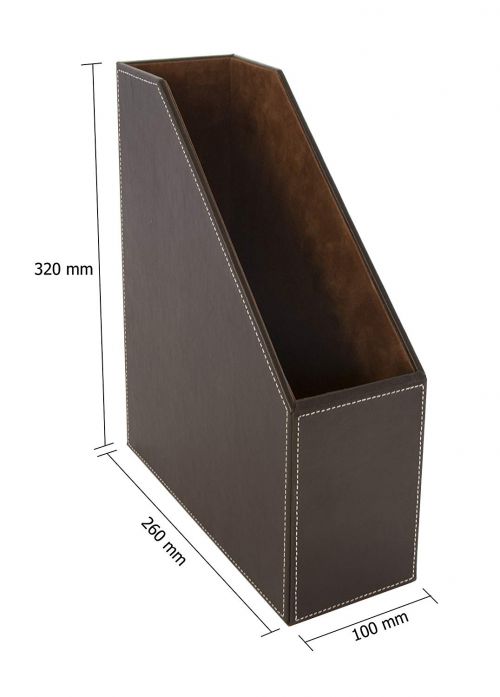 Osco Faux Leather Magazine Rack