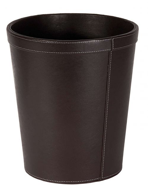 Osco Faux Leather Waste Bin Brown