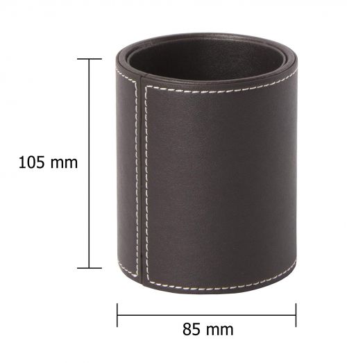 Osco Faux Leather Pen Pot Brown