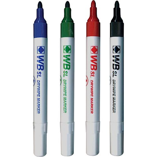 ValueX Whiteboard Marker Bullet Tip 2mm Line Assorted Colours (Pack 4) - 8710WT4
