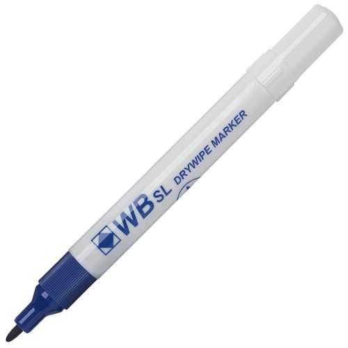 ValueX Whiteboard Marker Bullet Tip 1mm Line Blue (Pack 10) - 874003 Drywipe Markers 18806HA