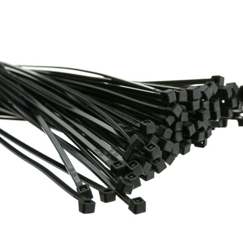  Cable Ties 200x4.8mm Black (Pack 100)