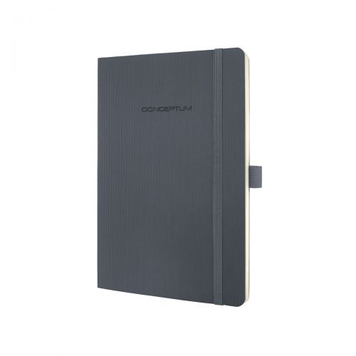 Sigel CONCEPTUM A5 Casebound Soft Cover Notebook Ruled 194 Pages Dark Grey