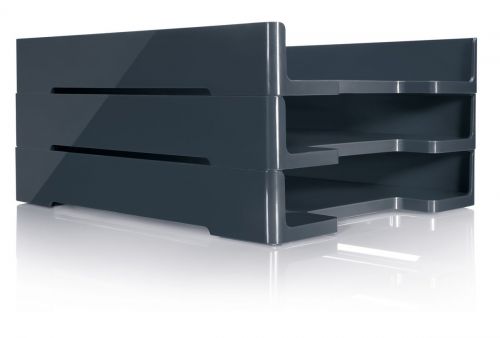 Sigel Eyestyle Letter Tray A4 Portrait Dark Grey SA167