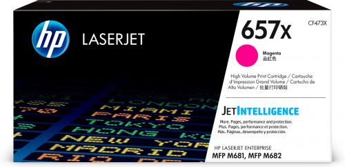 HP 657X Magenta High Yield Toner Cartridge 23K pages for HP Color LaserJet Enterprise MFP M681/MFP M682 - CF473X