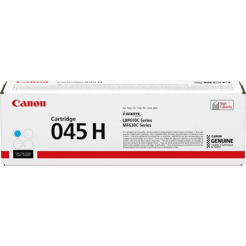 Canon 045HC Cyan High Capacity Toner Cartridge 2.2k pages - 1245C002