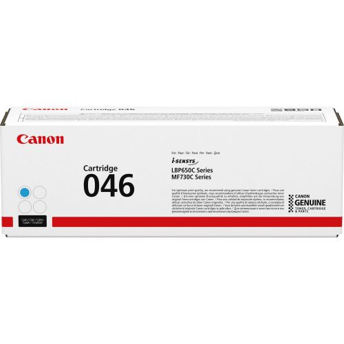 CACRG046C | Replacement cyan toner cartridge for Canon laser printers. Genuine Canon consumable ensuring the best compatibility and reliability. Standard yield capacity capable of printing up to 2,300 pages. Compatible with CANON i-SENSYS MF732Cdw, MF734Cdw, MF735Cx, LBP654Cx, LBP653Cdw printers.