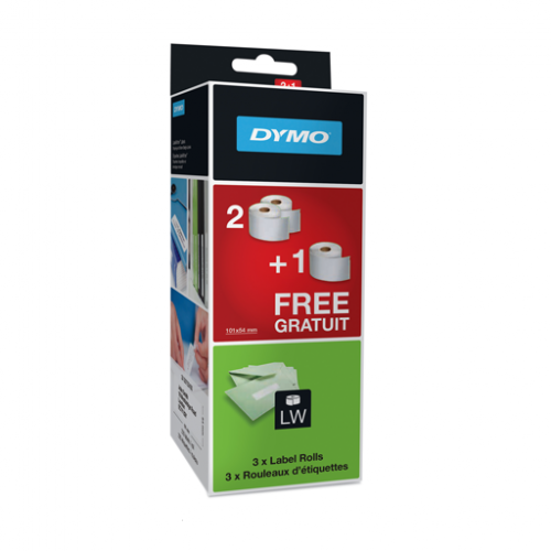 Dymo LW Name Badge (101x54) Label Roll 3 for price of 2