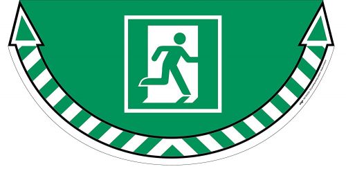 CEP Sticker Emergency Exit Green
