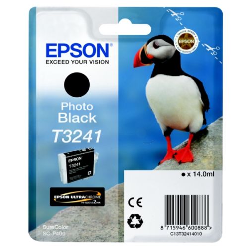 Epson T3241 Puffin Black Standard Capacity Ink Cartridge 14ml - C13T32414010