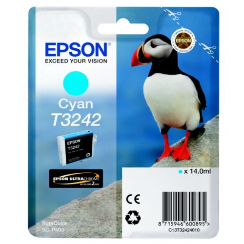 Epson T3242 Puffin Cyan Standard Capacity Ink Cartridge 14ml - C13T32424010