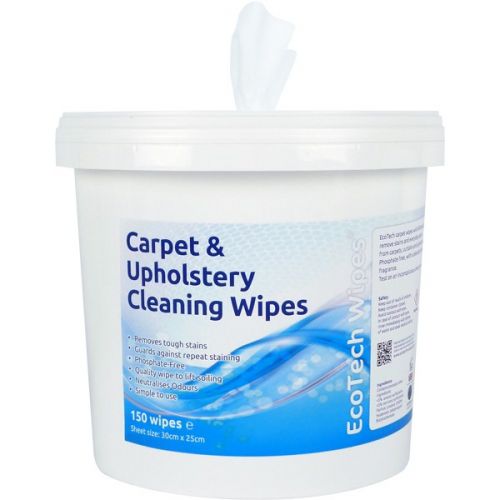 EcoTech Carpet & Upholstery Wipes (30x25cm) Tub of 150