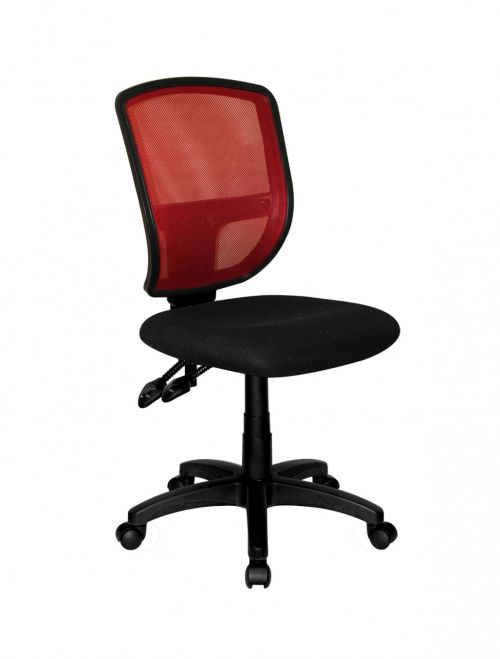 Eliza Tinsley Nexus Medium Back Designer Mesh Chair Red