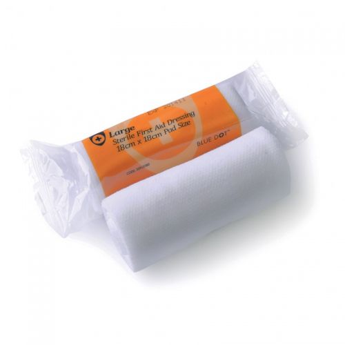 Blue Dot Large Dressing 18cm x 18cm Flow Wrapped PK10