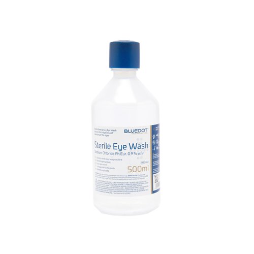 Blue Dot Sterile Eye Wash 500ml Bottle - 1047029 11824WC Buy online at Office 5Star or contact us Tel 01594 810081 for assistance