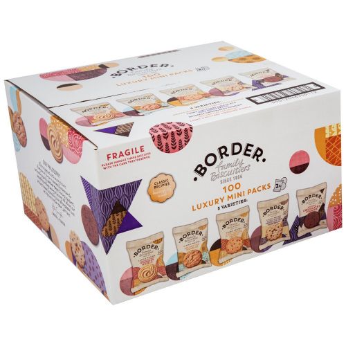 Border Biscuits 5 Varieties Mini Twin Packs [Pack 100]