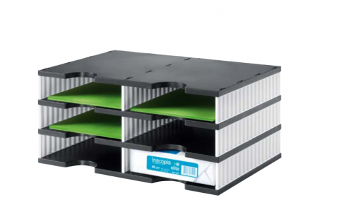 Styrodoc Duo Base Unit 6 Compartments BK Base WH Sides