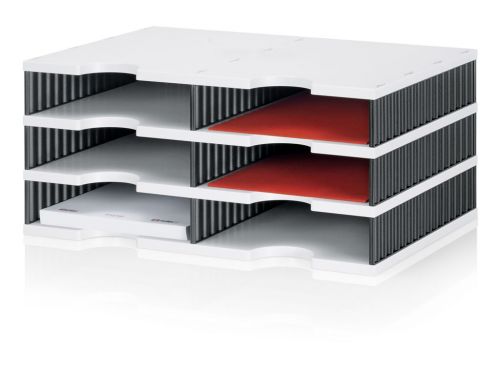 Styrodoc Duo Base Unit 6 Compartments GY Base BK Sides