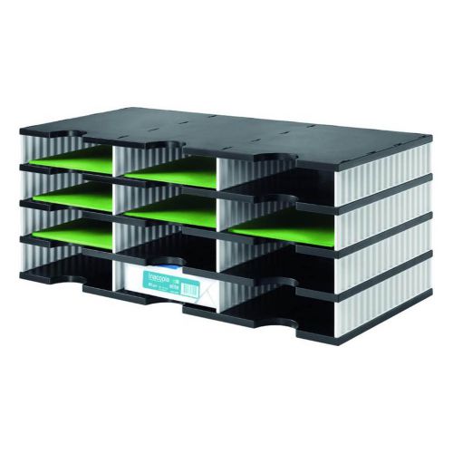 Styrodoc Trio Base Unit 12 Compartments BK Base WH Sides