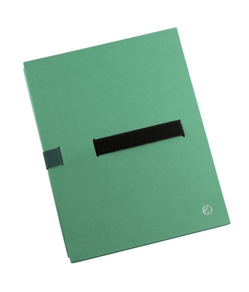 Jalema Buckle Folder with 2 Flaps and Velcro Strap Green