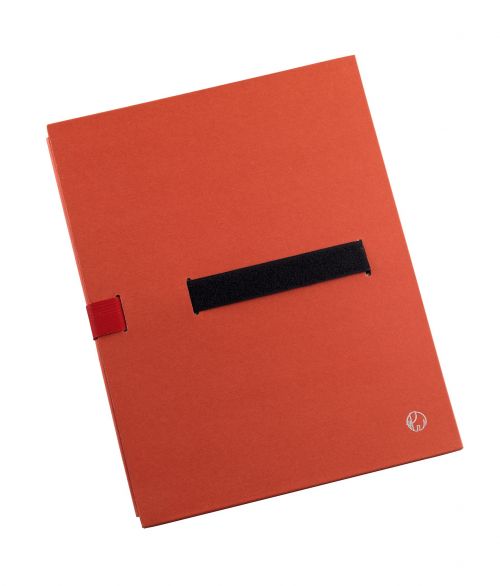 Jalema Buckle Folder with 2 Flaps and Velcro Strap Red
