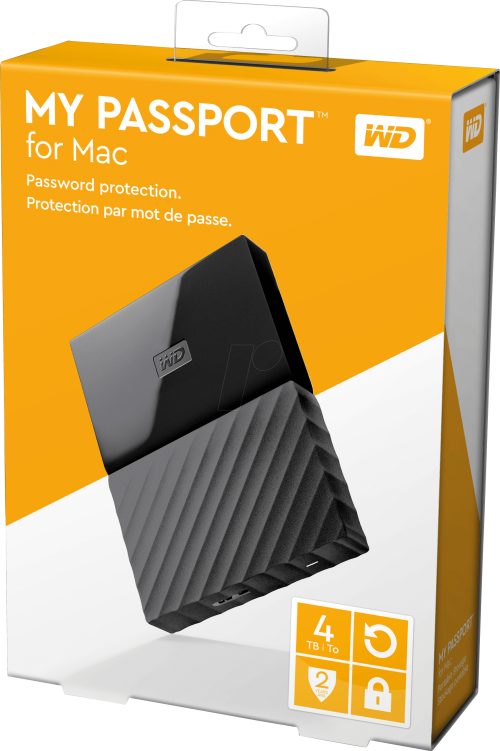 WD 4TB My Passport for Mac Black Ext HDD