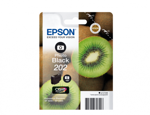 Epson 202 Kiwi Photo Black Standard Capacity Ink Cartridge 4ml - C13T02F14010