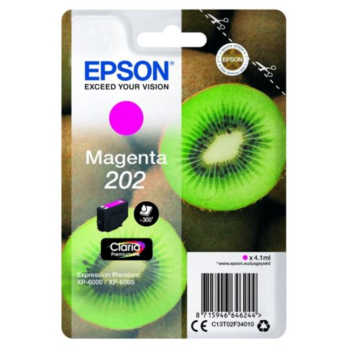 EPT02F34010 - Epson 202 Kiwi Magenta Standard Capacity Ink Cartridge 4ml - C13T02F34010