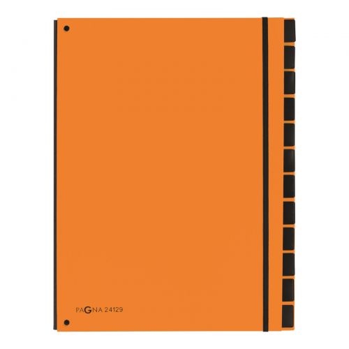 Pagna Master Organiser A4 7-Part Files Orange 2407909 [Pack 10]