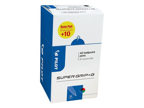 Pilot SuperGrip Ballpen 1.0mm Assorted PK40