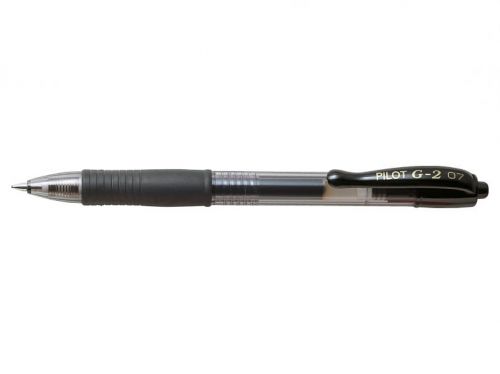 31648PT - Pilot G-207 Retractable Gel Rollerball Pen 0.7mm Tip 0.39mm Line Black (Pack 20) - 3131910516460