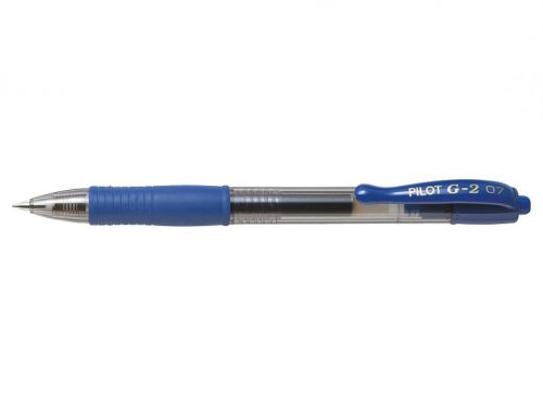 31655PT - Pilot G-207 Retractable Gel Rollerball Pen 0.7mm Tip 0.39mm Line Blue (Pack 20) - 3131910516477