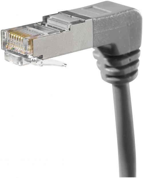 EXC RJ45 Cat.5E Angled Down Grey 3 Metre Cable