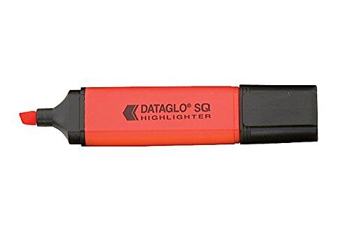 ValueX Flat Barrel Highlighter Pen Chisel Tip 1-5mm Line Red (Pack 10) - 791002