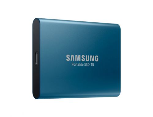 Samsung 500GB T5 Blue USB3.1 Gen2 USB C External Solid State Drive Solid State Drives 8SAMUPA500BEU